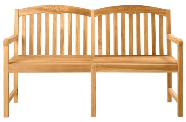 VidaXL Kézműves Rózsabank Természetes 179,5 x 61 x 90 cm Tömör Teakfa