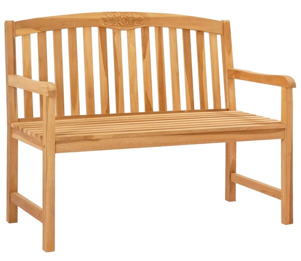VidaXL Kézműves Rózsabank Természetes 114 x 60,5 x 95 cm Tömör Teakfa