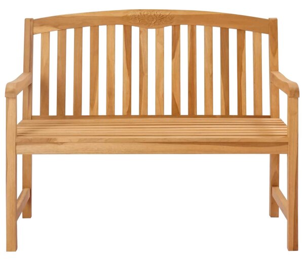 VidaXL Kézműves Rózsabank Természetes 114 x 60,5 x 95 cm Tömör Teakfa