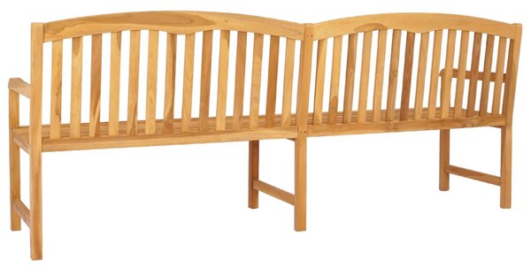 VidaXL Kézműves Rózsabank Természetes 228 x 60 x 90 cm Tömör Teakfa