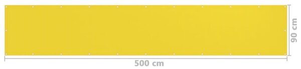 Sárga HDPE erkélytakaró 90 x 500 cm