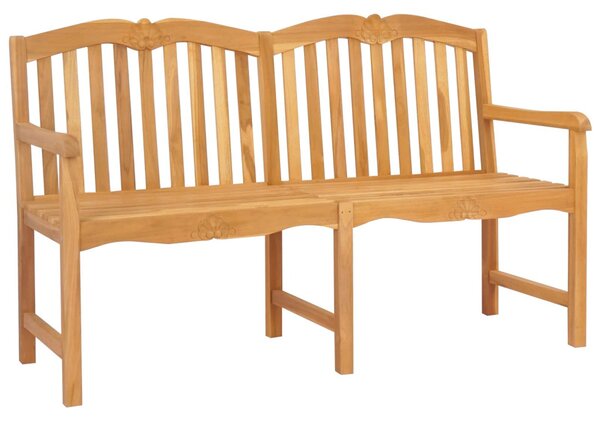 VidaXL Kézműves Rózsabank Természetes 150 x 60,5 x 95 cm Tömör Teakfa