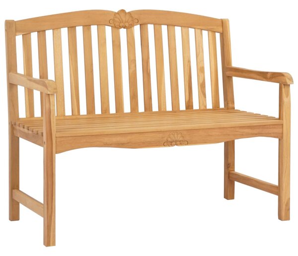 VidaXL Kézműves Rózsabank Természetes 114 x 60 x 95 cm Tömör Teakfa