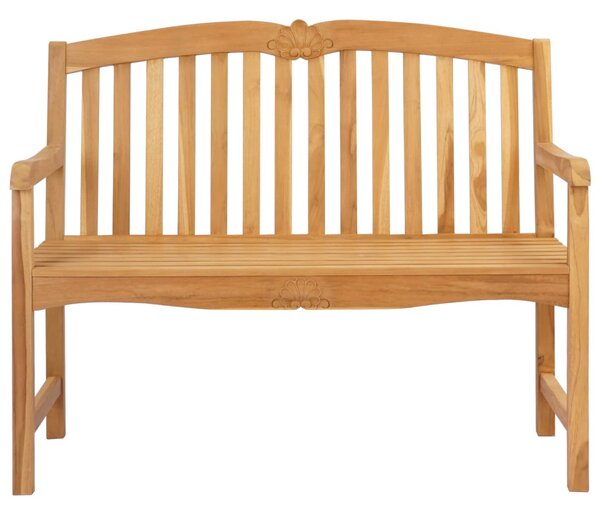 VidaXL Kézműves Rózsabank Természetes 114 x 60 x 95 cm Tömör Teakfa