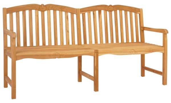 VidaXL Kézműves Rózsabank Természetes 180,5 x 60 x 96 cm Tömör Teakfa