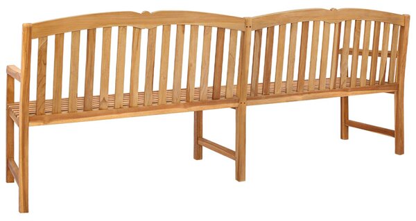 VidaXL Kézműves Rózsabank Természetes 228 x 61 x 94,5 cm Tömör Teakfa