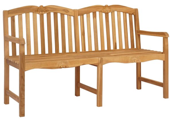VidaXL Kézműves Rózsabank Természetes 155 x 60 x 94 cm Tömör Teakfa