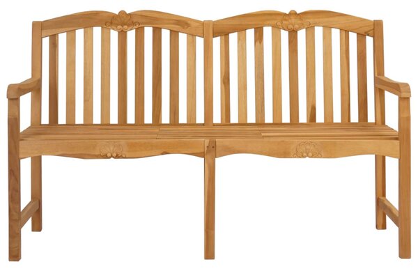 VidaXL Kézműves Rózsabank Természetes 155 x 60 x 94 cm Tömör Teakfa