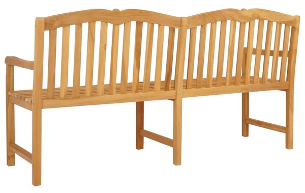 VidaXL Kézműves Rózsabank Természetes 180,5 x 60 x 96 cm Tömör Teakfa