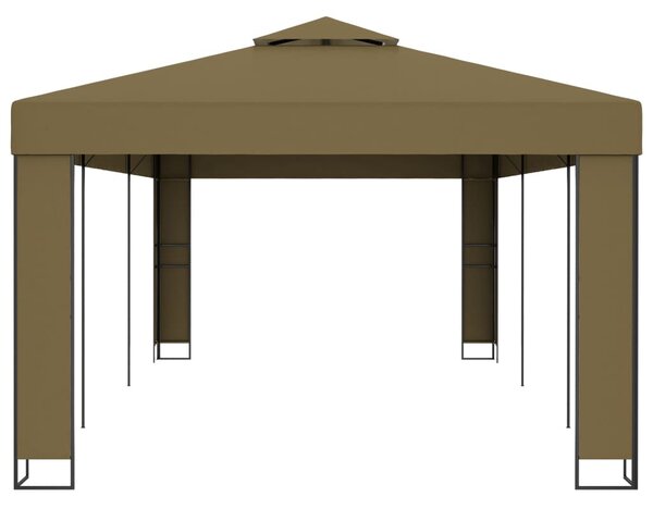 Tópszínű dupla tetős pavilon 3 x 6 m 180 g/m²