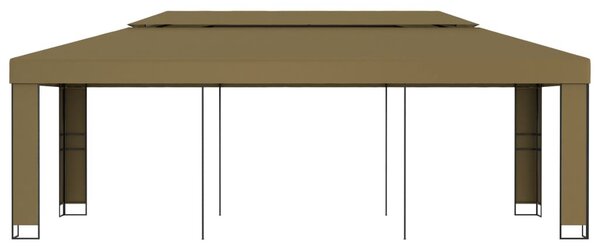 Tópszínű dupla tetős pavilon 3 x 6 m 180 g/m²
