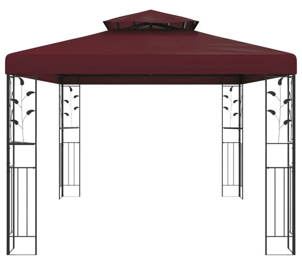 Pavilon 3,97 x 2,96 x 2,68 m Bordó Poliészter és acél