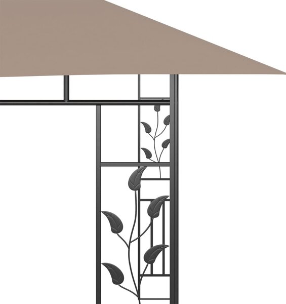 Tópszínű pavilon szúnyoghálóval 4 x 3 x 2,73 m 180 g/m²