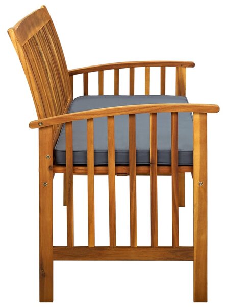 Tömör akácfa kerti pad párnával 147 cm