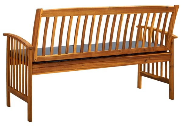 Tömör akácfa kerti pad párnával 147 cm