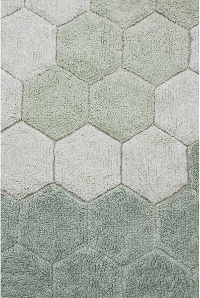 Világoszöld mosható kézi szövésű pamut kerek szőnyeg ø 140 cm Honeycomb Blue Sage – Lorena Canals