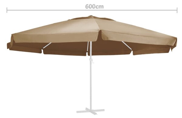 Tópszínű kültéri napernyőponyva 610 cm