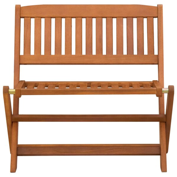 VidaXL Gyerek pad Barna 61 x 38 x 57 cm Tömör Eukaliptusz Fa