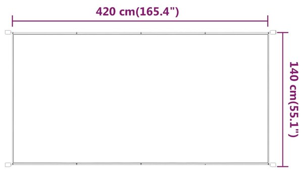 Antracitszürke oxford-szövet függőleges napellenző 140x420 cm