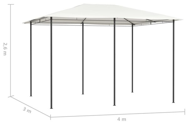 Krémszínű pavilon 3 x 4 x 2,6 m 160 g/m²