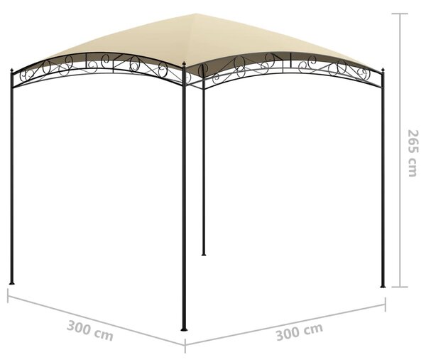 Krémszínű pavilon 3 x 3 x 2,65 m 180 g/m²
