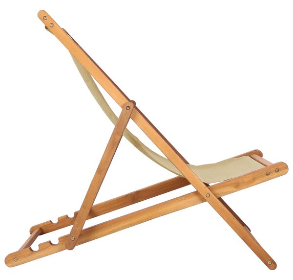 Tengerparti szék Bézs Tömör Teakfa