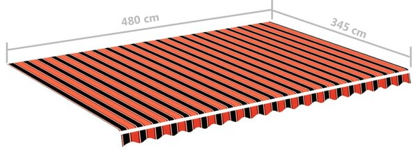 Narancssárga és barna csere napellenző ponyva 5 x 3,5 m
