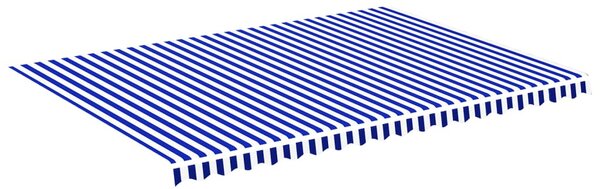 Kék és fehér csere napellenző ponyva 5 x 3,5 m