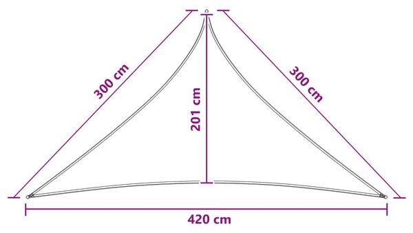 VidaXL Napernyő Vászon Antracit és Fehér 3 x 3 x 4,2 m HDPE