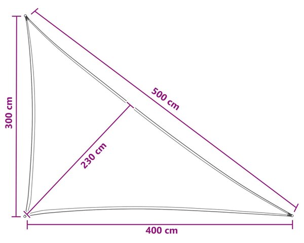 VidaXL Napernyő Vászon Kék és Fehér 3 x 4 x 5 m HDPE