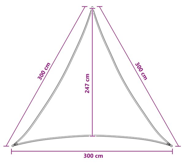 VidaXL Napernyő Vászon 3 x 3 x 3 m HDPE