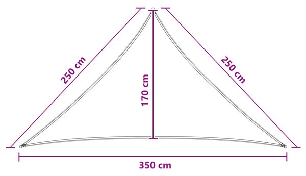 VidaXL Napernyő Vászon 2,5 x 2,5 x 3,5 m HDPE