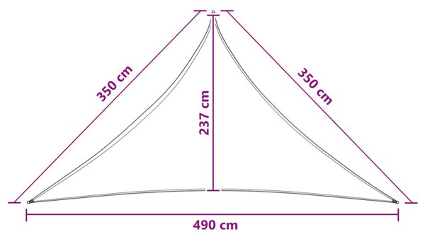 VidaXL Napernyő Vászon Világosszürke és fehér 3,5 x 3,5 x 4,9 m HDPE