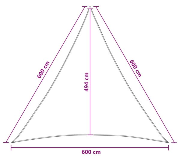 VidaXL Napernyő Vászon 6 x 6 x 6 m HDPE