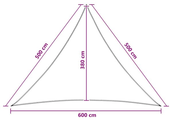 VidaXL Napernyő Vászon 5 x 5 x 6 m HDPE