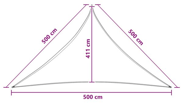 VidaXL Napernyő Vászon 5 x 5 x 5 m HDPE