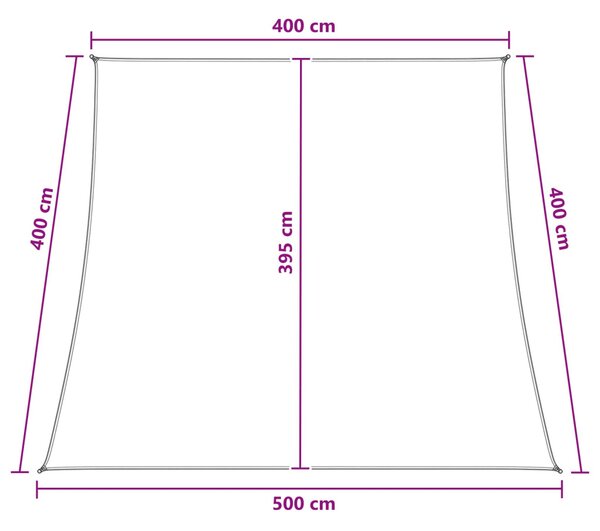 VidaXL Napernyő Vászon Kék és Fehér 4 / 5 x 4 m HDPE