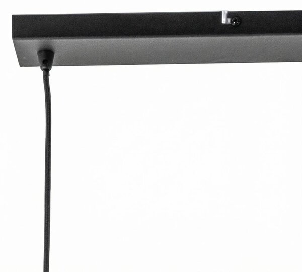 Lindby függőlámpa Jusra, fekete, fém, 3-as lámpa, 99cm, dimmelhető, Fekete, Nappali / Étkező, fém, Modern