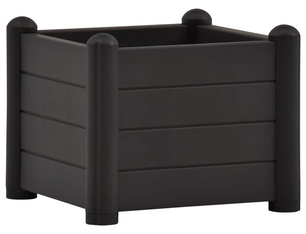 Antracitszürje kerti PP magaságyás 43 x 43 x 35 cm