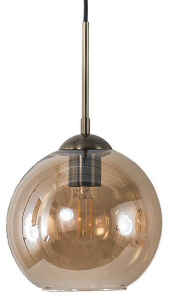 Lindby Sofian függőlámpa, borostyán, üveg, 100 cm, 3 lámpás., dimmelhető, Krém / borostyánsárga, Nappali / Étkező, Üveg, Modern