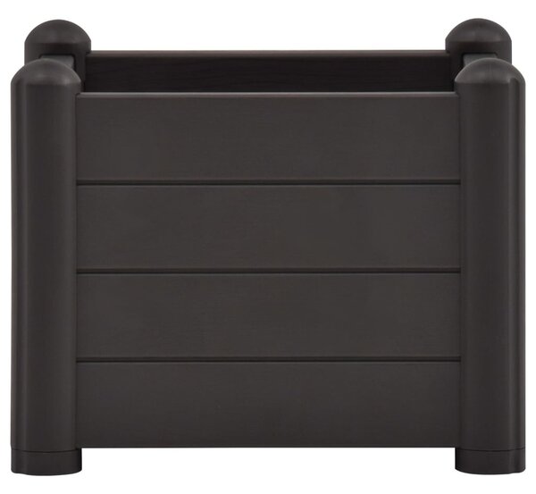 Antracitszürje kerti PP magaságyás 43 x 43 x 35 cm