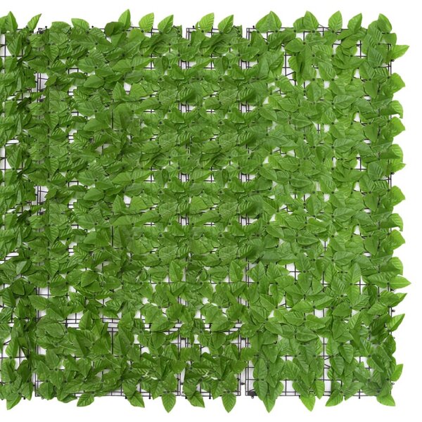 Zöld leveles erkélyparaván 300 x 150 cm