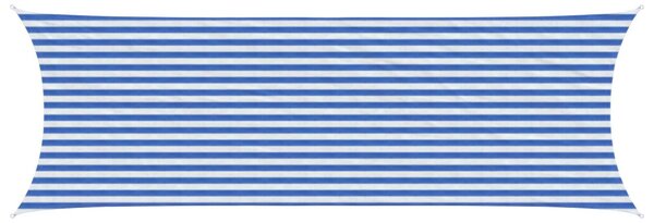 VidaXL Napernyő Vászon Kék és Fehér 2 x 6 m HDPE