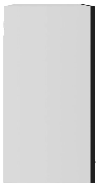 “Lyon” fekete szerelt fa függő üvegszekrény 80 x 31 x 60 cm