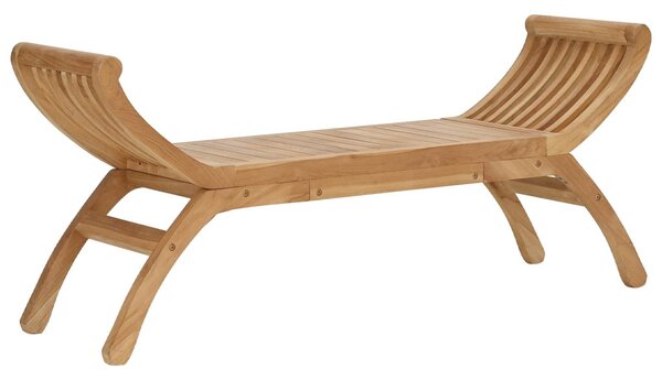 VidaXL Kerti pad 2 -Seater 126 cm Tömör Teakfa Természetes
