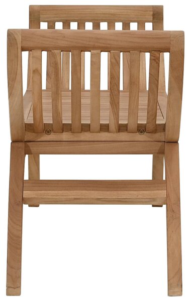 VidaXL Kerti pad 2 -Seater 126 cm Tömör Teakfa Természetes
