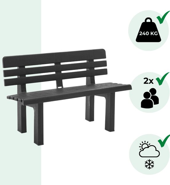 GENZIANA kerti pad, 110x52x71cm, antracit I.P.A.E-Progarden