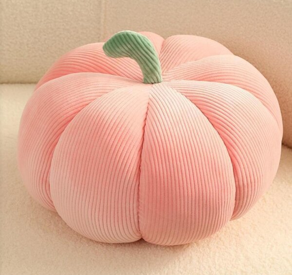 Dekoratív tök formájú párna PUMPKIN 18 cm, rózsaszín