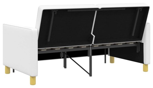 VidaXL Húzható kanapéágy Fehér Szövet