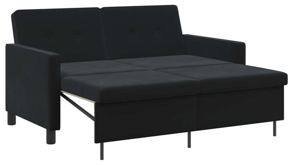 VidaXL Kanapéágy Fekete Szövet